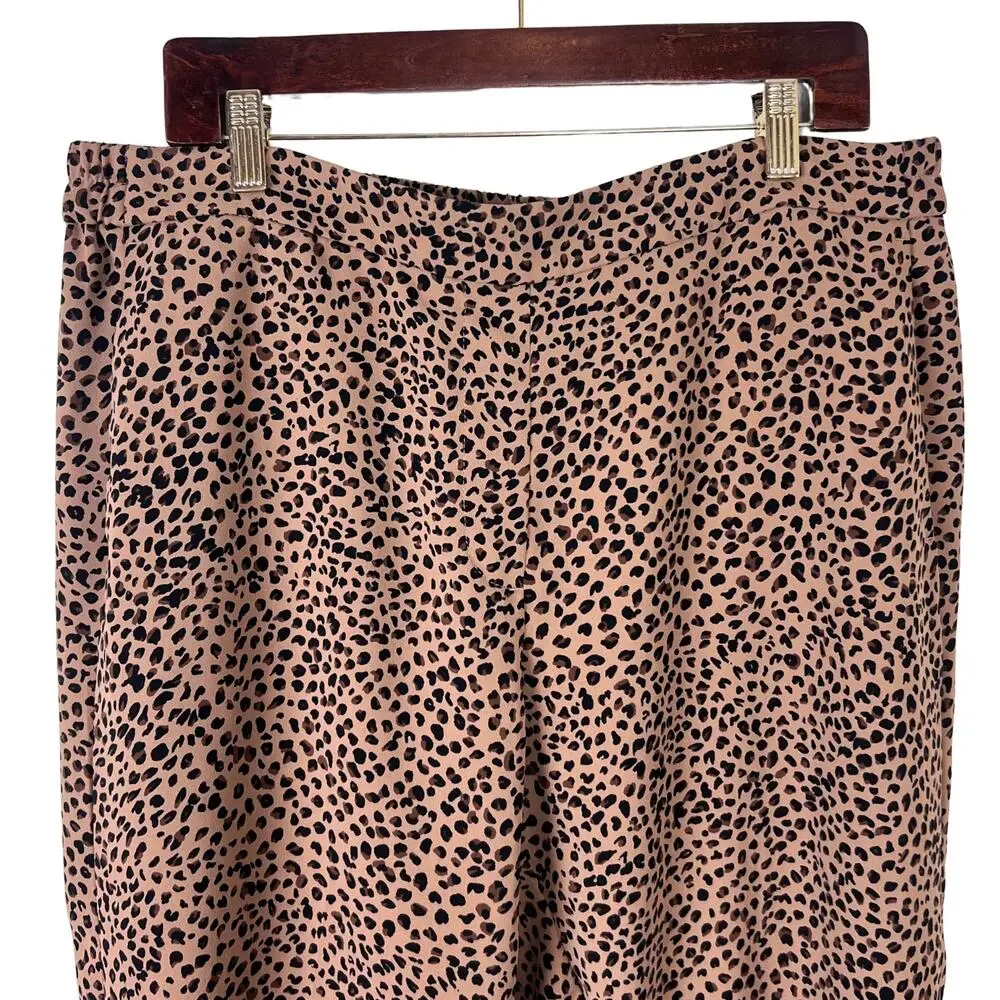 J.Crew Jamie Pant Leopard Print High Rise Cropped Pants Size 16 - Picture 3 of 8